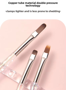 Fluorescent Metal Handle Nail Liner Brush Crimped Fine Detail Non Shedding Nylon Bristle for Salon DIY UV Gel Nail Painting - Product Image 2