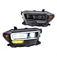 VLAND LED Headlights for Tacoma 2016-2021 3rd Gen N300 Pickup Truck LED DRL Reflective Bowl Amber Side Marker Black 35W 12V