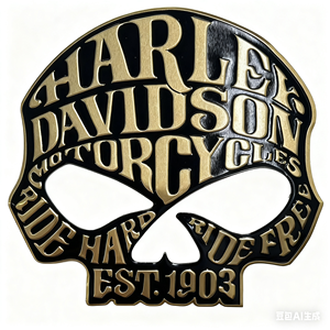 Emblème de crâne chromé, badge 3D en aluminium, autocollant métallique pour le bouchon de réservoir de moto et le coffre de voiture, autocollant personnalisé - Product Image 1