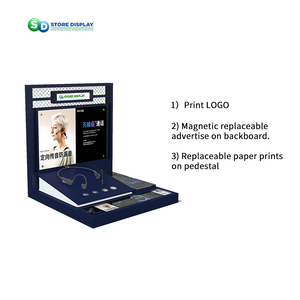 Acrylic Display <b>Stand</b> with Built-in Bluetooth Audition System for Shopping Mall Use Earphone Headset <b>Speaker</b> Promotion Display - Product Image 4