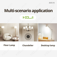 Luces LED tipo vela Heli, forma de G, 5W, E14, SMD, fuente de alimentación CA/CC, instalación residencial con tornillo