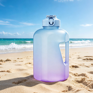 Hot Sale Eco Friendly Leakproof <strong>Large</strong> Water Jug Gallon Plastique Time Marker Straw Water Bottles BPA Free Food Safe Modern - Product Image 1