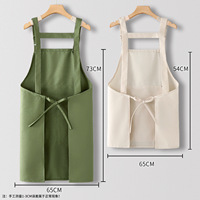 Tablier en toile imperméable réutilisable avec logo personnalisé pour hommes, vêtements de travail pour restaurant et cuisine, avec taille réglable et plusieurs poches