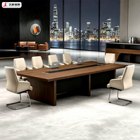 Table de réunion JIUSHUN, mobilier de bureau, table de conférence rectangulaire en bois de luxe pour 8 à 10 personnes
