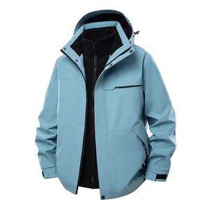 Veste coupe-vent 3 en 1 doublée de polaire pour l'extérieur, vêtements de travail unisexes, fabriquée à Wuhan - Product Image 2