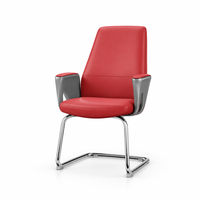Chaise de réunion en cuir |   Chaise de réception professionnelle haut de gamme, siège de bureau ergonomique et stable