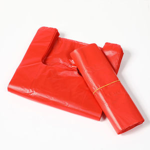 Bolsas de Plástico Rojas para Camisetas, Resistentes, Recicladas y de Materiales Nuevos de Polietileno, para Uso Comercial, Compras y Basura - Product Image 4