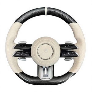 พวงมาลัยสปอร์ตหุ้มหนังคาร์บอนไฟเบอร์สำหรับ Mercedes Benz W177รถเก๋ง V177 B คลาส W247 C W205 AMG GT รุ่นอัพเกรด - Product Image 5