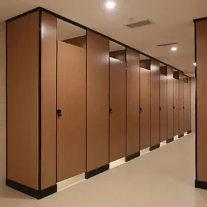 Manufacture waterproof and moisture-proof door 12mm 15mm 18mm supermarket cubicle toilet partition