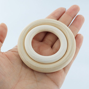 Anillos de Madera Natural sin Acabado, Ecológicos, en Varios Tamaños, Círculos Sólidos en Blanco para <span class=keywords><strong>Manualidades</strong></span>, Tallado, Pintura y Decoración del Hogar - Product Image 4