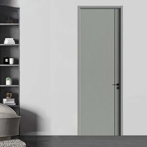 Porte intérieure à battant silencieuse moderne, fabrication directe d'usine, bois massif composite avec finition polymère pour chambre à coucher ou pièce très étroite - Product Image 3