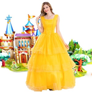 Disfraz de Princesa de Cuento de Hadas para Mujer, Estilo Elegante, Conjunto Completo, Tela de Poliéster, para Halloween, Eventos, Cosplay, Fiestas - Product Image 5