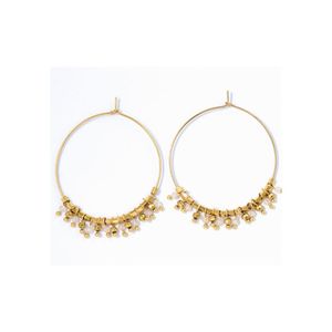 Pendientes Colgantes de Moda, Chapados en Oro, Acero Inoxidable 316L, Diseño de Aro Resistente y Sostenible - Product Image 1