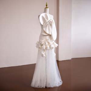Abito <span class=keywords><strong>da</strong></span> <span class=keywords><strong>Sposa</strong></span> di Design, Vestito Nuziale con Decorazioni Floreali 3D, Abito <span class=keywords><strong>da</strong></span> <span class=keywords><strong>Sposa</strong></span> di Lusso, Produzione e Vendita all'Ingrosso - Product Image 2