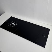 Boîte pliante rigide noire d'impression de logo de marque personnalisée à bas quantité minimale de commande Boîte de papier à rabat magnétique avec ruban pour vêtements et cadeaux