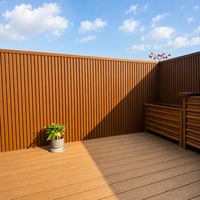 Planche de terrasse WPC extérieure moderne antidérapante imperméable creuse imitation bois de teck à emboîtement écologique