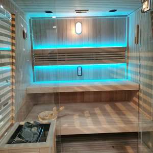 Sauna à vapeur sèche intérieur Canadian Hemlock Offre Spéciale 2 personnes avec <span class=keywords><strong>lit</strong></span> allongé pour la détente - Product Image 2