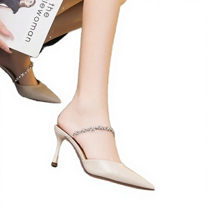 Nouvelles Chaussures Femme Printemps 2026 Style Coréen à Bout Carré et Talon Carré, Légères, Tendance Mode, en PU, 7 cm, à Bouche Profonde - Product Image 3