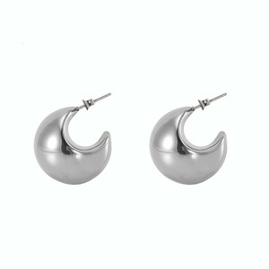 Zogxin Cuff Earrings Gold Steel Color Moon Shape Geometric Party Women's Jewelry - Product Image 5
