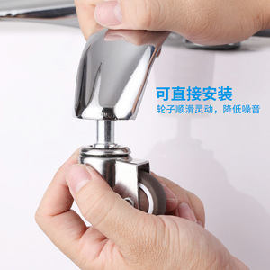 Ruedas giratorias para silla Zhan Han de 1.5 y 2 pulgadas, de TPE cromado, silenciosas, para muebles de oficina, escritorio y mesa. - Product Image 5