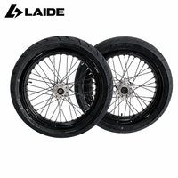 Ensemble de roues à rayons Supermoto Sur Ron Ultra Bee 17 pouces 17x2.5 17x3.5 avec pneus et chambres à air multicolores, montage direct pour moto tout-terrain électrique