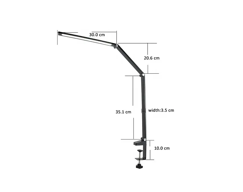 Hochwertige Clip LED 5W Klapp Dimmer less Adjusta ble Folded Modern Adjusta ble Schwanenhals LED Tisch lampe