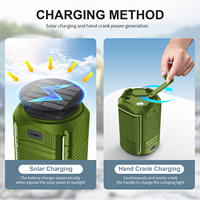 Nouveau 5000mah Lanternes Powerbank Portable Mobile Chargeur Batterie Ce Rechargeable Manivelle Power Bank Solaire Led Camping Lanterne