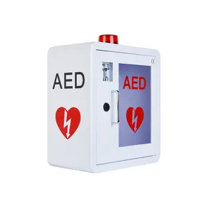 Harga pabrik AED kabinet dinding dengan Alarm darurat defibrilator kotak tempat penyimpanan