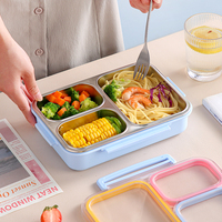 Boîte à lunch scellée en acier inoxydable 304 de haute qualité 2026, compatible micro-ondes, portable, pour étudiants et employés de bureau