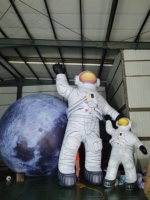 Grand ballon lunaire et planètes gonflables durables, imprimés UV, imperméables et éclairés par LED, pour la publicité extérieure géante