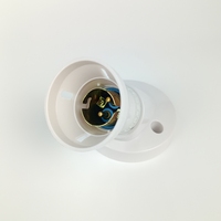 Portalámparas de Techo de Baquelita de Alta Potencia 250V B22, Blanco, para Iluminación Doméstica/Industrial