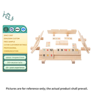 <span class=keywords><strong>Gioco</strong></span> <span class=keywords><strong>da</strong></span> Tavolo Mahjong in Legno Personalizzato, <span class=keywords><strong>Gioco</strong></span> con Numeri Israeliani in Legno, <span class=keywords><strong>Gioco</strong></span> Interattivo Genitore-Figlio Rummy - Product Image 1