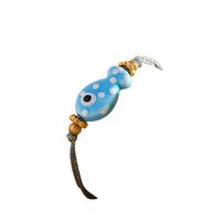 Bracelet tendance Comiya Ocean Holiday Wind fait main en acier inoxydable plaqué or avec chaîne colorée en corde, motif poisson, inaltérable