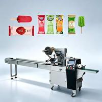 Machine d'emballage automatique horizontale d'emballage Flow Pack Stick Popsicle Machine d'emballage de sucettes glacées à la crème glacée