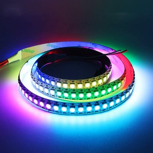WS2812B <span class=keywords><strong>WS2812</strong></span> 2812 5050 RGB Faixa <span class=keywords><strong>Led</strong></span> Endereçável 5V 30 60 96 144 Pixels Rgbic DMX512 SPI Magia Flexível Luz de Tira <span class=keywords><strong>Led</strong></span> Inteligente