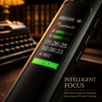 Enregistreur vocal numérique à longue autonomie, réduction de bruit HD, enregistrement audio USB WAV pour réunions, conférences, entretiens