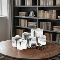 Boîtes en métal personnalisables en gros avec logo, emballage carré, boîte à thé en fer blanc avec valve, scellée pour le thé matcha et le café