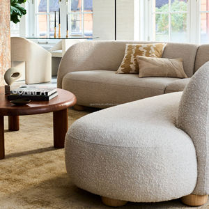 Biệt thự cong sofa hình tròn sofa phong cách đương đại sảnh khách sạn phòng khách hiện đại boucle vải nhung vải sofa - Product Image 3