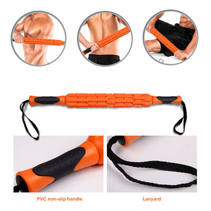 Rouleau de massage musculaire portable en plastique pour le yoga et le fitness, pour les bras, les jambes, le corps et la taille, massage profond et relaxation - Product Image 4