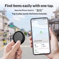 Traceur GPS intelligent certifié MFi Airtags, dispositif de positionnement en temps réel, mini localisateur personnel en plastique pour animaux, voitures, enfants, portefeuilles, avec application