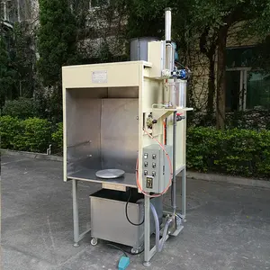 High Capacity Single Station Ceramic Pottery Mugs Spray Glazing Machine For Ceramic Dinnerware