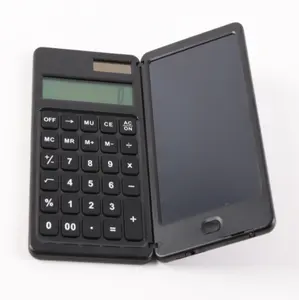 Prezzo di fabbrica calcolatrice da 6 pollici con blocco note display LCD Power ways batteria e solare 10 numeri