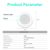 LEELEN smart home cuisine sécurité télécommande sans fil batterie détecteur de fuite d'eau capteur IP66 tuya zigbee smart capteur de fuite d'eau