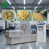 Ligne de production de snacks de riz remplis par extrudeuse bivis, équipement pour bâtonnets de maïs à crème bicolore avec remplissage coaxial uniforme