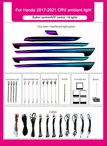 ชุดไฟตกแต่งภายใน LED รุ่นอัพเกรด SJC สำหรับรถยนต์ฮอนด้า <span class=keywords><strong>CRV</strong></span> ปี 2017-2021 รุ่นพวงมาลัยซ้าย/ขวา  ไฟ Ambient สีสันสดใสแบบไดนามิก 64 สี - Product Image 6