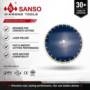 14 İnç 350mm Lazer Kaynaklı Düz Segmentli Elmas Islak/Kuru Kullanımlı Testere Bıçağı Genel Amaçlı Kesim İçin Taş, Asfalt, Beton Dahil - Product Image 1