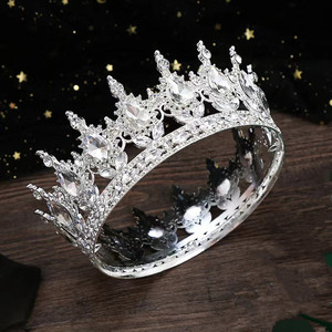 Venta al por mayor de lujo <span class=keywords><strong>novia</strong></span> corona Tiara Aleación de lujo accesorio para el cabello cristal circón garra ajuste incrustaciones de diamantes de imitación para la Boda nupcial - Product Image 5
