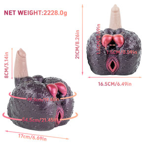 Giocattolo Sessuale Maschile Masturbatore a Forma di Vagina Animale con <span class=keywords><strong>Dildo</strong></span> Mostruoso Design Artificiale in <span class=keywords><strong>Silicone</strong></span> per Uso Vaginale e Anale - Product Image 3