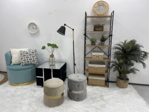 Handmade Convertible Foldable Pouf Ottoman Round Stool Multi-Purpose <strong>Footstool</strong> for Bedroom Living Room Hotel Decor Modern - Product Image 5