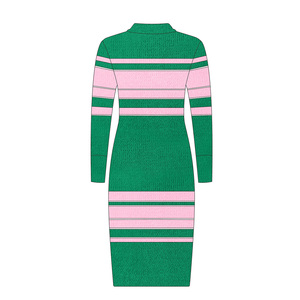 2025 all'ingrosso nuovo maglione a maniche lunghe da <span class=keywords><strong>donna</strong></span> a maglia abito interno <span class=keywords><strong>aderente</strong></span> in maglia gonna di lana - Product Image 4